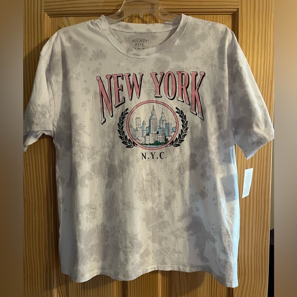 Men’s New York Gray and White T Shirt Size XL - Picture 1 of 6